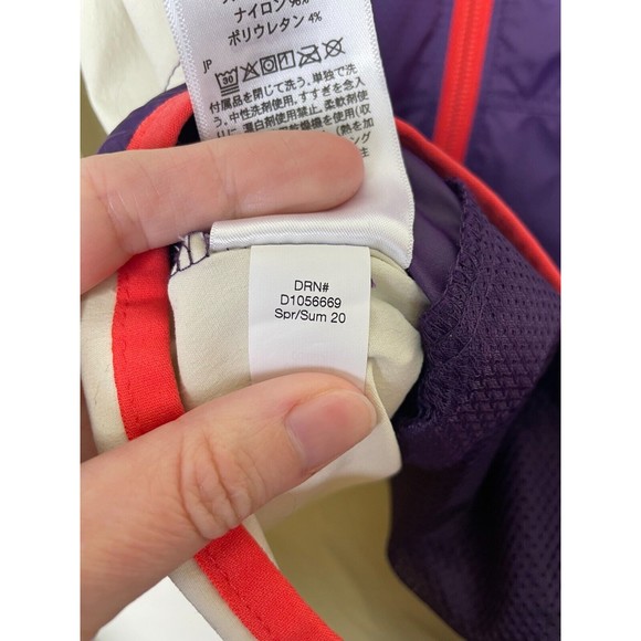 Eddie Bauer Small Windbreaker Jacket Purple Full Zip Long Sleeve Pockets Retro - Picture 8 of 15